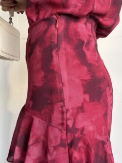 Falda Larga Volantes Estampada Frambuesa - Imagen 8