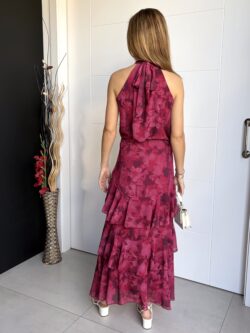 Blusa Halter Estampada Frambuesa - Imagen 4