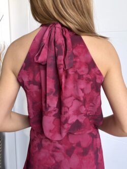 Blusa Halter Estampada Frambuesa - Imagen 5