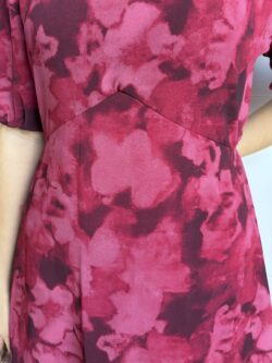 Vestido Midi Frambuesa Escote Gota - Imagen 11