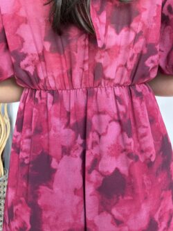 Vestido Midi Frambuesa Escote Gota - Imagen 10