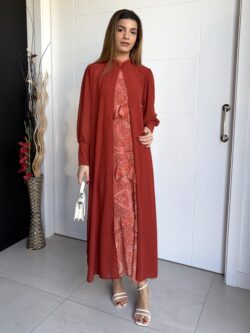 Kimono Largo Gasa Teja Oscuro