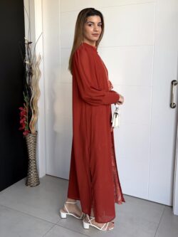 Kimono Largo Gasa Teja Oscuro - Imagen 2