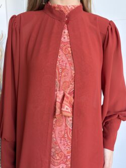 Kimono Largo Gasa Teja Oscuro - Imagen 6