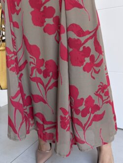 Vestido Midi Volantes Asimétricos Frambuesa y Arena Tostada - Imagen 12