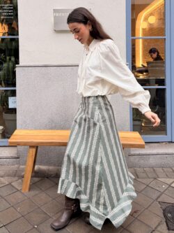 Falda Midi Estampada en Tonos Verdes - Imagen 5