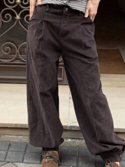 Pantalón de Micro Pana Marrón Tobillero - Imagen 2