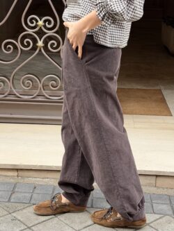 Pantalón de Micro Pana Marrón Tobillero - Imagen 5