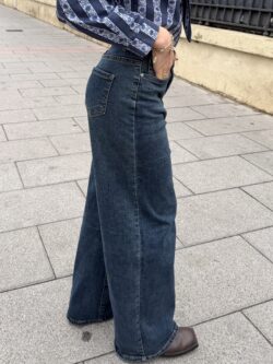 Vaquero Recto Azul Medio de Tiro Alto - Imagen 2