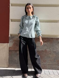 Pantalón Denim Negro Ancho