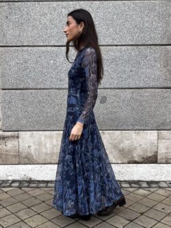 Vestido de Tul Largo Azul Noche - Imagen 6