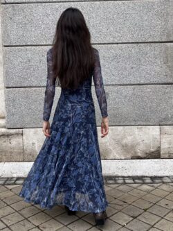 Vestido de Tul Largo Azul Noche - Imagen 5