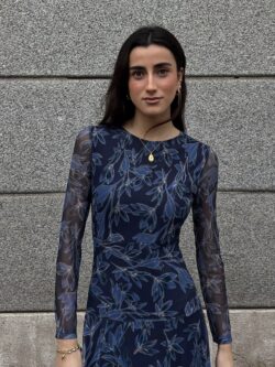 Vestido de Tul Largo Azul Noche - Imagen 2
