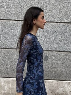 Vestido de Tul Largo Azul Noche - Imagen 7