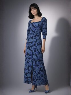 Vestido Nébula Azul Floral - Imagen 4