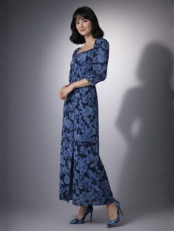 Vestido Nébula Azul Floral