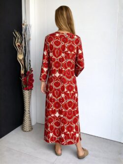  Vestido Midi Carmesí - Imagen 4
