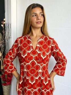  Vestido Midi Carmesí - Imagen 2