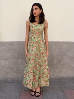 Vestido Midi Tirantes Oliva Silvestre - Imagen 3