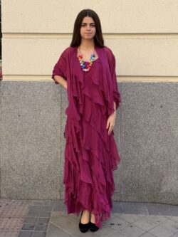 Chaqueta Ligera de Seda Frambuesa - Imagen 4