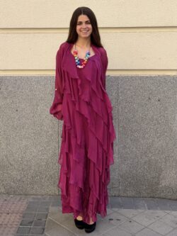 Chaqueta Ligera de Seda Frambuesa - Imagen 5