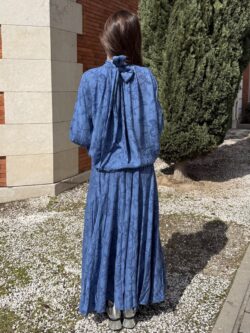 Falda Larga Arándano Bordada - Imagen 3