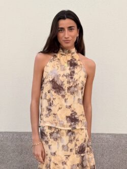 Blusa Halter Estampada Vainilla - Imagen 2