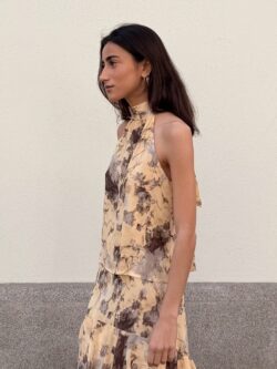 Blusa Halter Estampada Vainilla - Imagen 4