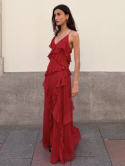 Vestido Largo Volantes Amapola - Imagen 3