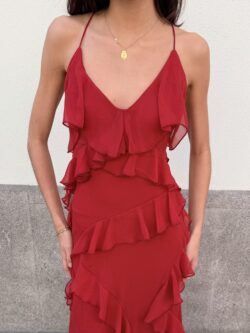 Vestido Largo Volantes Amapola - Imagen 5