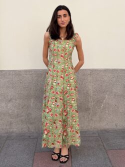 Vestido Midi Tirantes Oliva Silvestre - Imagen 4