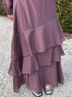 Falda Midi Ciruela con Volantes - Imagen 2