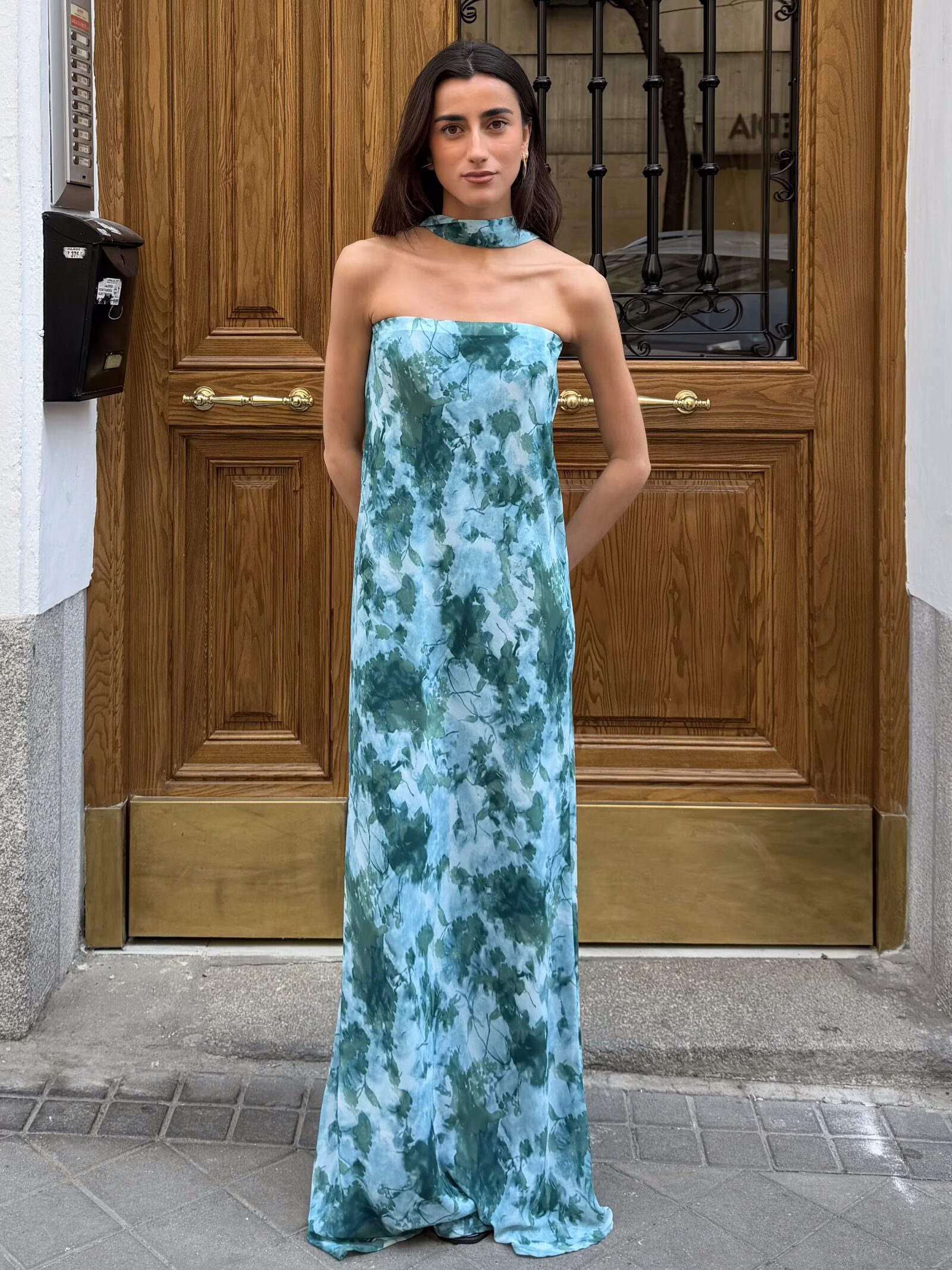 Vestido Largo Palabra de Honor Posidonia