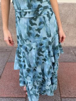 Vestido Largo Halter Volantes Posidonia - Imagen 7