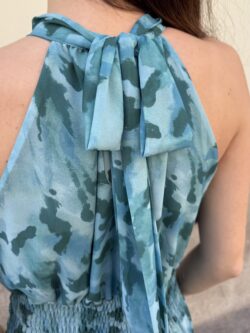 Vestido Largo Halter Volantes Posidonia - Imagen 8