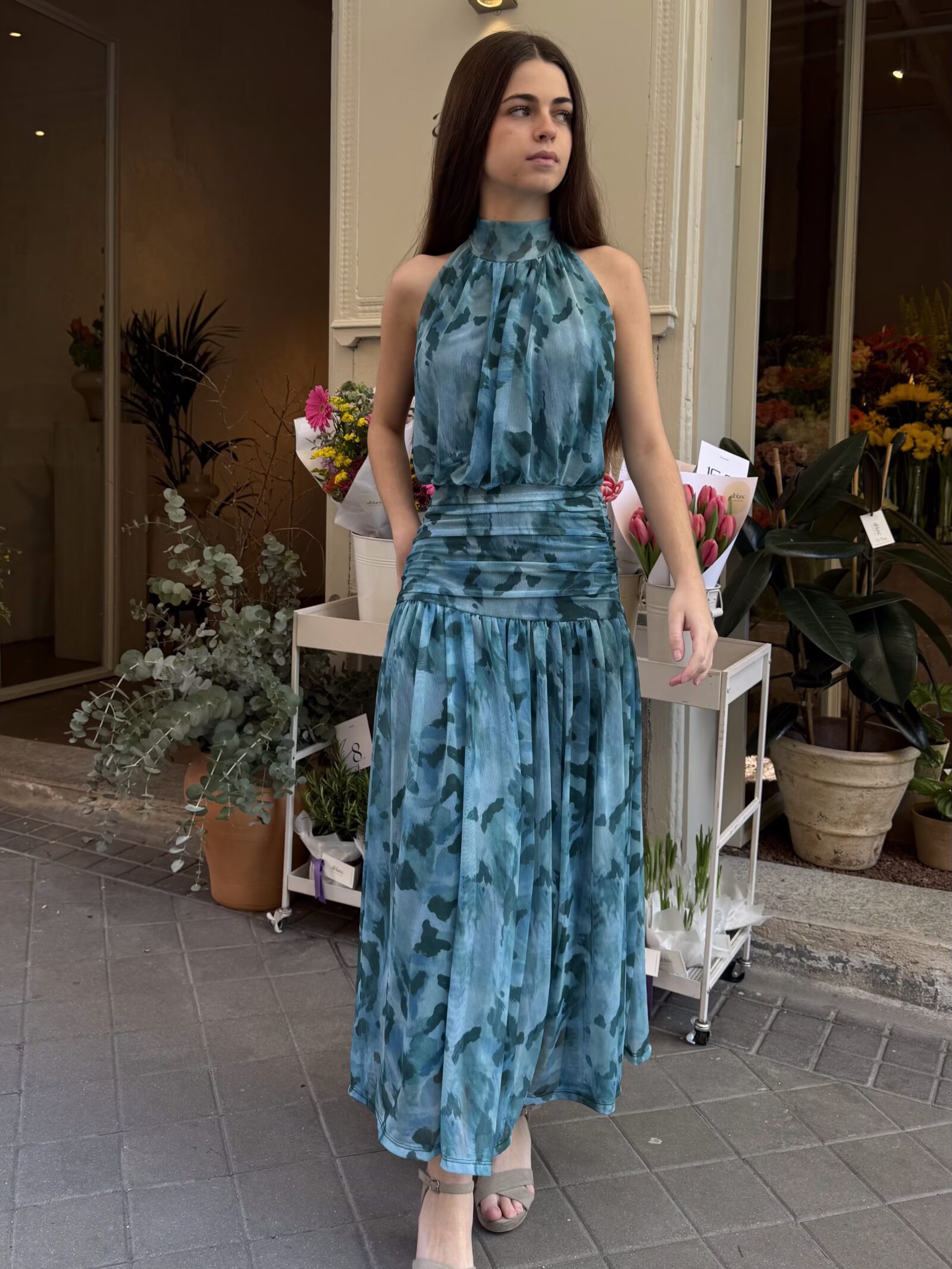 Vestido Tul Halter Posidonia