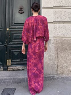 Vestido Palabra de Honor Coral Frambuesa - Imagen 5