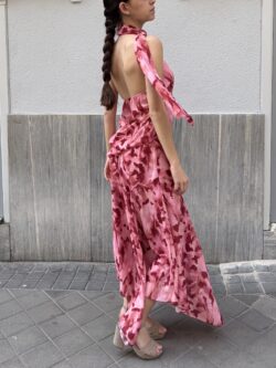 Falda Midi Arilo Grosella Asimétrica - Imagen 3