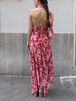 Falda Midi Arilo Grosella Asimétrica - Imagen 2