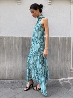 Falda Midi Arilo Alga Marina Asimétrica - Imagen 3