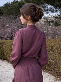 Falda Midi Ciruela con Volantes - Imagen 6