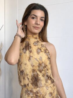 Blusa Halter Estampada Vainilla - Imagen 3