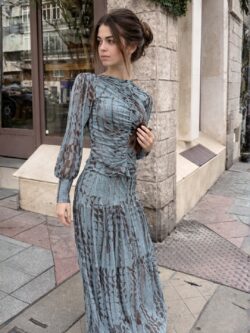 Falda Midi Trentino Verde Salvia