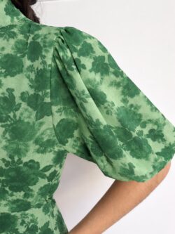 Vestido Midi Escote Gota Estampado Laurel - Imagen 5