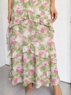 Vestido Midi Escote Gota Estampado Lima - Imagen 2