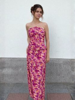 Falda Midi Camelia Estampada