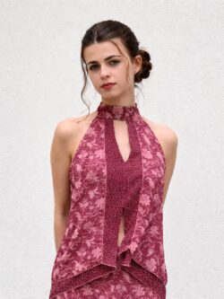 Blusa Halter Grosella Roja