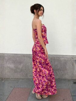 Falda Midi Camelia Estampada - Imagen 3