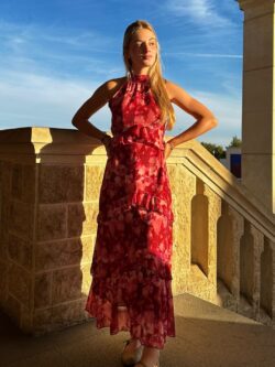 Vestido Midi Halter Clavel Rojo - Imagen 6