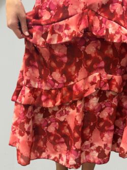 Vestido Midi Halter Clavel Rojo - Imagen 4